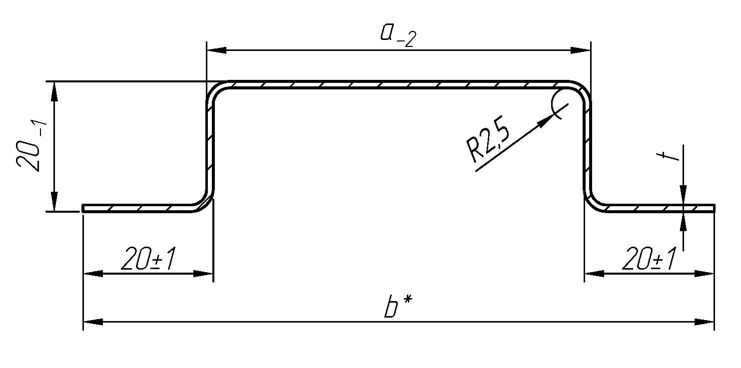 Профили шляпные (ОП высота 20)