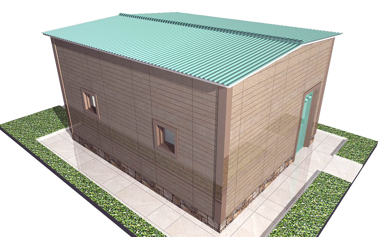 Гараж с двухскатной крышей Гараж с двухскатной крышей