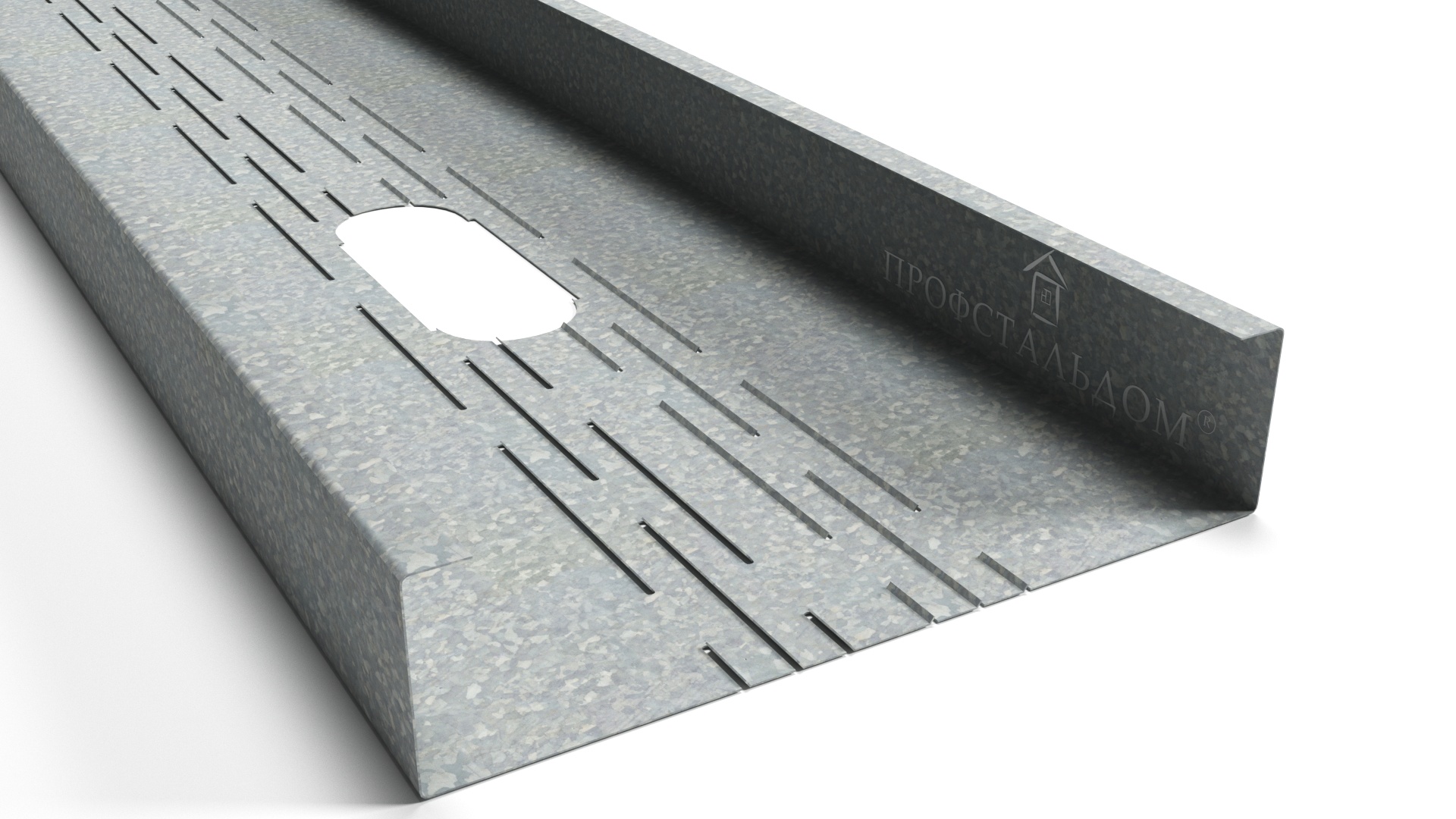 Термопрофили стоечные равнополочные (полки 45/45, 6 и 8 рядов термопросечек) с коммуникационными отверстиями